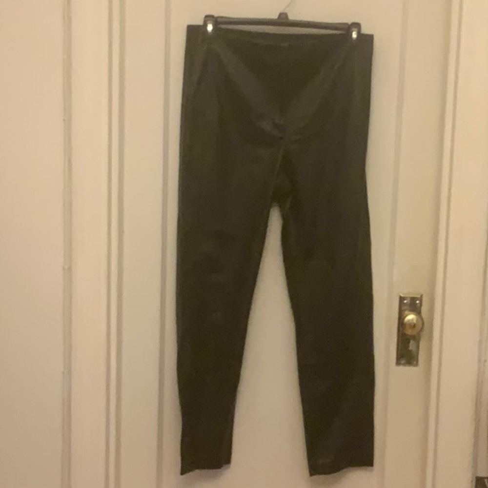 NWT Ann Taylor Black faux leather high waist pants size 14.